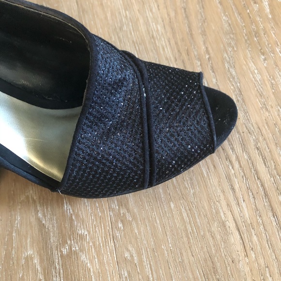 Ann Marino Sz 7.5/8 Sparkly Open Toed Heels - Picture 4 of 9